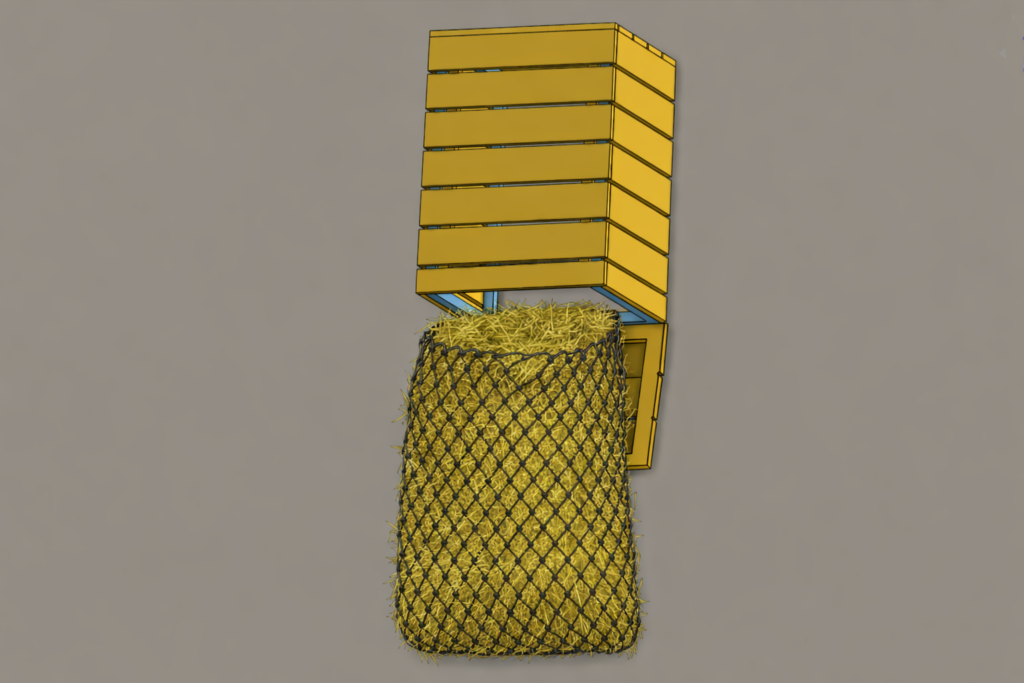 dávkovač sena v síti